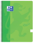 OXFORD Touch Spiraalblok - A4 - Soepele Kartonnen kaft - Dubbelspiraal - Gelijnd - 70 vel - SCRIBZEE® Compatible - Lime Groen - 400118800_1553678682
