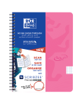 OXFORD Touch Spiralheft - A5 - 5mm kariert - 70 Blatt - Optik Paper® - SCRIBZEE® kompatibel - Deckel aus samtweiches Soft-Touch Folie - pink - 400118805_1100_1685138649