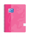 OXFORD Touch Spiralheft - A5 - 5mm kariert - 70 Blatt - Optik Paper® - SCRIBZEE® kompatibel - Deckel aus samtweiches Soft-Touch Folie - pink - 400118805_1553678727