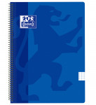 OXFORD CLASSIC Cuaderno espiral - Fº - Tapa de plástico - Espiral - 5x5 con margen - 80 Hojas - Azul Marino - 400121814_1100_1561114354