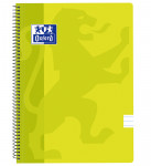 OXFORD CLASSIC Cuaderno espiral - Fº - Tapa de plástico - Espiral - 1 Línea con margen - 80 Hojas - Lima - 400121853_1100_1561114391