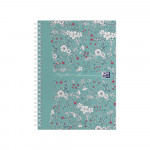 Oxford Floral A5 Hard Cover Wirebound Notebook, Ruled with Margin, 140 Pages, Scribzee Enabled -  - 400122348_1100_1600870950