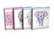 OXFORD Boho Chic - A4+ - Hard Cover - Twin-wire Notebook - 5mm Squares - 120 Pages - Assorted Colours - Scribzee Enabled - 400124690_1200_1592485058