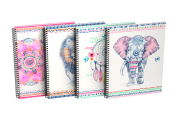 OXFORD Boho Chic - A4+ - Hard Cover - Twin-wire Notebook - 5mm Squares - 120 Pages - Assorted Colours - Scribzee Enabled - 400124690_1200_1686109475