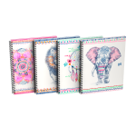 OXFORD Boho Chic - A4+ - Hard Cover - Twin-wire Notebook - 5mm Squares - 120 Pages - Assorted Colours - Scribzee Enabled - 400124690_1200_1709026386