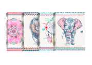 OXFORD Boho Chic - A4+ - Hard Cover - Twin-wire Notebook - Ruled - 120 Pages - Assorted Colours - Scribzee Enabled - 400124698_1400_1686126544