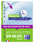 OXFORD QUICK'IN PUNCHED POCKETS - Pad of 40 - A4 - Polypropylene - 90µ - Smooth - Clear - 400124779_1100_1643712071