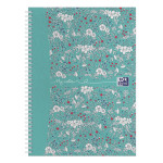 Oxford Floral A4 Hard Cover Wirebound Notebook, Ruled with Margin, 140 Pages, Scribzee Enabled -  - 400125540_1100_1692372249