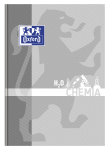 OXFORD BRULION PRZEDMIOTOWY CHEMIA - A5 - twarda kartonowa okładka - szyty - 80 kartek - kratka 5x5 mm z marginesem - mix - 400128285_1100_1686153415
