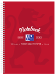 OXFORD NOTEBOOK - A4 -  Laminated Board Cover - Twin Wire - 120pages- 8mm ruled with margin - 400128535_1100_1686092248