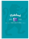 OXFORD NOTEBOOK - A4 -  Laminated Board Cover - Twin Wire - 120pages- 8mm ruled with margin - 400128536_1100_1573144861