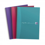 Oxford My Notes A4 Card Cover Wirebound Notebook, Ruled with Margin and Perforated, 200 Page, Assorted Colours, Pack of 3 -  - 400131232_1104_1600870971