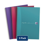 Oxford My Notes A4 Card Cover Wirebound Notebook, Ruled with Margin and Perforated, 200 Page, Assorted Colours, Pack of 3 -  - 400131232_1200_1677170107