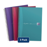 Oxford My Notes A5 Card Cover Wirebound Notebook, Ruled with Margin and Perforated, 200 Page, Assorted Colours, Pack of 3 -  - 400131233_1200_1677170123