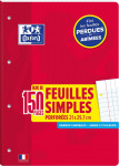 OXFORD FEUILLES SIMPLES DETACHABLES - A4 - couverture carte - Grands carreaux Seyès - 150 pages perforées - 400131798_1101_1676937715