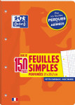 OXFORD FEUILLES SIMPLES DETACHABLES - A4 - couverture carte - Petits carreaux 5x5mm avec marge - 150 pages perforées - 400131840_1100_1676966155