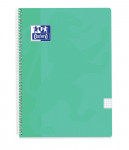 OXFORD CLASSIC Cuaderno espiral - Fº - Tapa de Plástico - Espiral - 4x4 con margen - 80 Hojas - ICE MINT PASTEL - 400133565_1100_1580382878