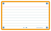 OXFORD Flash 2.0 Karteikarten - 75x125mm - liniert - SCRIBZEE® kompatibel - mit Rahmen - orange - Pack à 80 Stück - 400133882_1100_1677154914