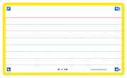 OXFORD Flash 2.0 Karteikarten - 75x125mm - liniert - SCRIBZEE® kompatibel - mit Rahmen - gelb - Pack à 80 Stück - 400133883_1100_1573395256