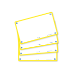 OXFORD FLASH 2.0 flashcards - 105x148mm - blanco - geel - pak 80 stuks - SCRIBZEE® Compatible - 400133895_1200_1689090886