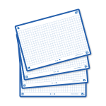 OXFORD FLASH 2.0 flashcards - squared with navy frame, 10,5 x 14,8 cm, pack of 80 - 400133899_1200_1689090947