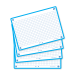 OXFORD FLASH 2.0 flashcards - squared with turquoise frame, 10,5 x 14,8 cm, pack of 80 - 400133900_1200_1689090950
