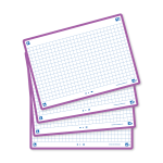 OXFORD FLASH 2.0 flashcards - squared with purple frame, 10,5 x 14,8 cm, pack of 80 - 400133902_1200_1689090958