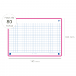 OXFORD FLASH 2.0 flashcards - squared with fuchsia frame, 10,5 x 14,8 cm, pack of 80 - 400133905-2301_1573407010
