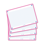 OXFORD FLASH 2.0 flashcards - squared with fuchsia frame, 10,5 x 14,8 cm, pack of 80 - 400133905_1200_1689090966