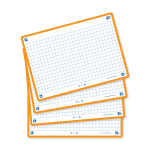 OXFORD FLASH 2.0 flashcards - squared with orange frame, 10,5 x 14,8 cm, pack of 80 - 400133906_1200_1689090970
