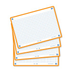 OXFORD FLASH 2.0 flashcards - squared with orange frame, 10,5 x 14,8 cm, pack of 80 - 400133906_1200_1709285205