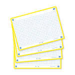 OXFORD FLASH 2.0 flashcards - squared with yellow frame, 10,5 x 14,8 cm, pack of 80 - 400133907_1200_1689090973
