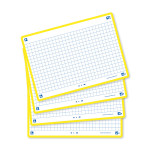 OXFORD FLASH 2.0 flashcards - 105x148mm - geruit 5mm - geel - pak 80 stuks - SCRIBZEE® Compatible - 400133907_1200_1709285215