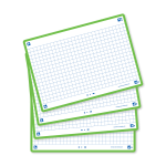 OXFORD FLASH 2.0 flashcards - squared with green frame, 10,5 x 14,8 cm, pack of 80 - 400133908_1200_1689090976