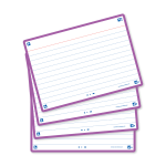OXFORD FLASH 2.0 flashcards - ruled with purple frame, 10,5 x 14,8 cm, pack of 80 - 400133914_1200_1689090999