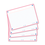 OXFORD FLASH 2.0 flashcards - ruled with pink frame, 10,5 x 14,8 cm, pack of 80 - 400133915_1200_1689091002