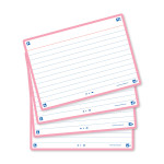 OXFORD FLASH 2.0 flashcards - ruled with pink frame, 10,5 x 14,8 cm, pack of 80 - 400133915_1200_1709285376