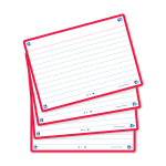 OXFORD FLASH 2.0 flashcards - ruled with red frame, 10,5 x 14,8 cm, pack of 80 - 400133916_1200_1689091005