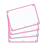 OXFORD FLASH 2.0 flashcards - ruled with fuchsia frame, 10,5 x 14,8 cm, pack of 80 - 400133917_1200_1689091010