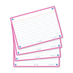 OXFORD FLASH 2.0 flashcards - ruled with fuchsia frame, 10,5 x 14,8 cm, pack of 80 - 400133917_1200_1709285421