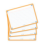 OXFORD FLASH 2.0 flashcards - ruled with orange frame, 10,5 x 14,8 cm, pack of 80 - 400133918_1200_1689091014