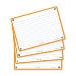 OXFORD FLASH 2.0 flashcards - 105x148mm - gelijnd - oranje - pak 80 stuks - SCRIBZEE® Compatible - 400133918_1200_1709285454