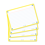 OXFORD FLASH 2.0 flashcards - ruled with yellow frame, 10,5 x 14,8 cm, pack of 80 - 400133919_1200_1689091017