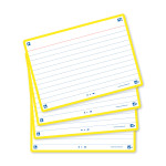 OXFORD FLASH 2.0 flashcards - ruled with yellow frame, 10,5 x 14,8 cm, pack of 80 - 400133919_1200_1709285473