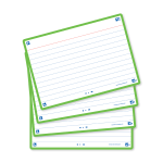 OXFORD FLASH 2.0 flashcards - ruled with green frame, 10,5 x 14,8 cm, pack of 80 - 400133920_1200_1689091021