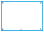 Flashcards FLASH 2.0 OXFORD - 80 cartes 10,5 x 14,8 cm - cadre bleu turquoise - uni blanc - 400133932_1100_1677155058