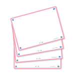 OXFORD FLASH 2.0 flashcards - 105x148mm - blanco - roze - pak 80 stuks - SCRIBZEE® Compatible - 400133935_1200_1689090917