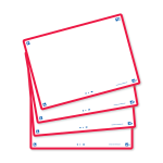 Flashcards FLASH 2.0 OXFORD - 80 cartes 10,5 x 14,8 cm - cadre rouge - uni blanc - 400133936_1200_1689090919