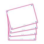 Flashcards FLASH 2.0 OXFORD - 80 cartes 10,5 x 14,8 cm - cadre rose fuchsia - uni blanc - 400133937_1200_1689090921