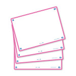 OXFORD FLASH 2.0 flashcards - 105x148 mm - uni blanc - rose fuchsia - lot 80 - Compatible SCRIBZEE® - 400133937_1200_1709285709